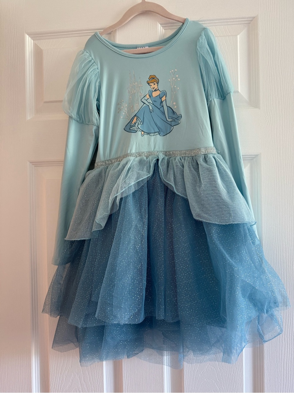 NWT Disney Light Blue Cinderella Tulle Princess Dress for Kids